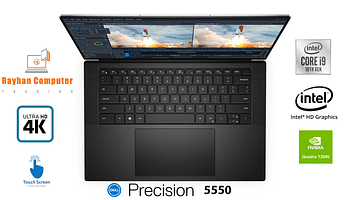 Dell Precision 5550 Mobile Workstation 4K UHD Touch Core i7 10850H 10th Generation Vpro 32GB 1TB SSD Nvidia Quadro T1000 GPU