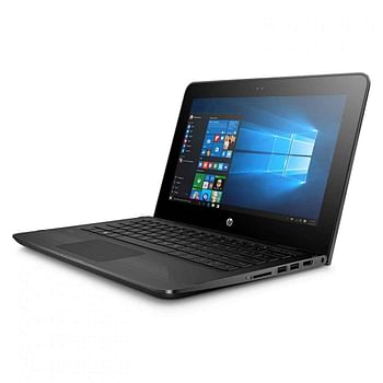 HP Stream 11-ag002ne Laptop, Celeron-N3060, 11 Inch, 32GB eMMC, 4GB RAM, Intel HD Graphics, Win 10, Eng-Ara KB, Black