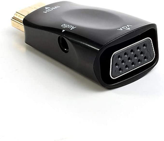 Black HDMI Male to VGA Female Video Adapter Converter with Audio Output Audio Cable