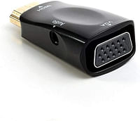 Black HDMI Male to VGA Female Video Adapter Converter with Audio Output Audio Cable
