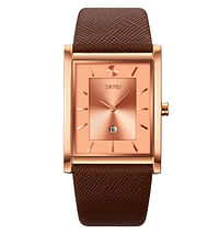 SKMEI 9256 Fashion Design Quartz Watches Men Water Resistant Luxury Date & Time RG/RG