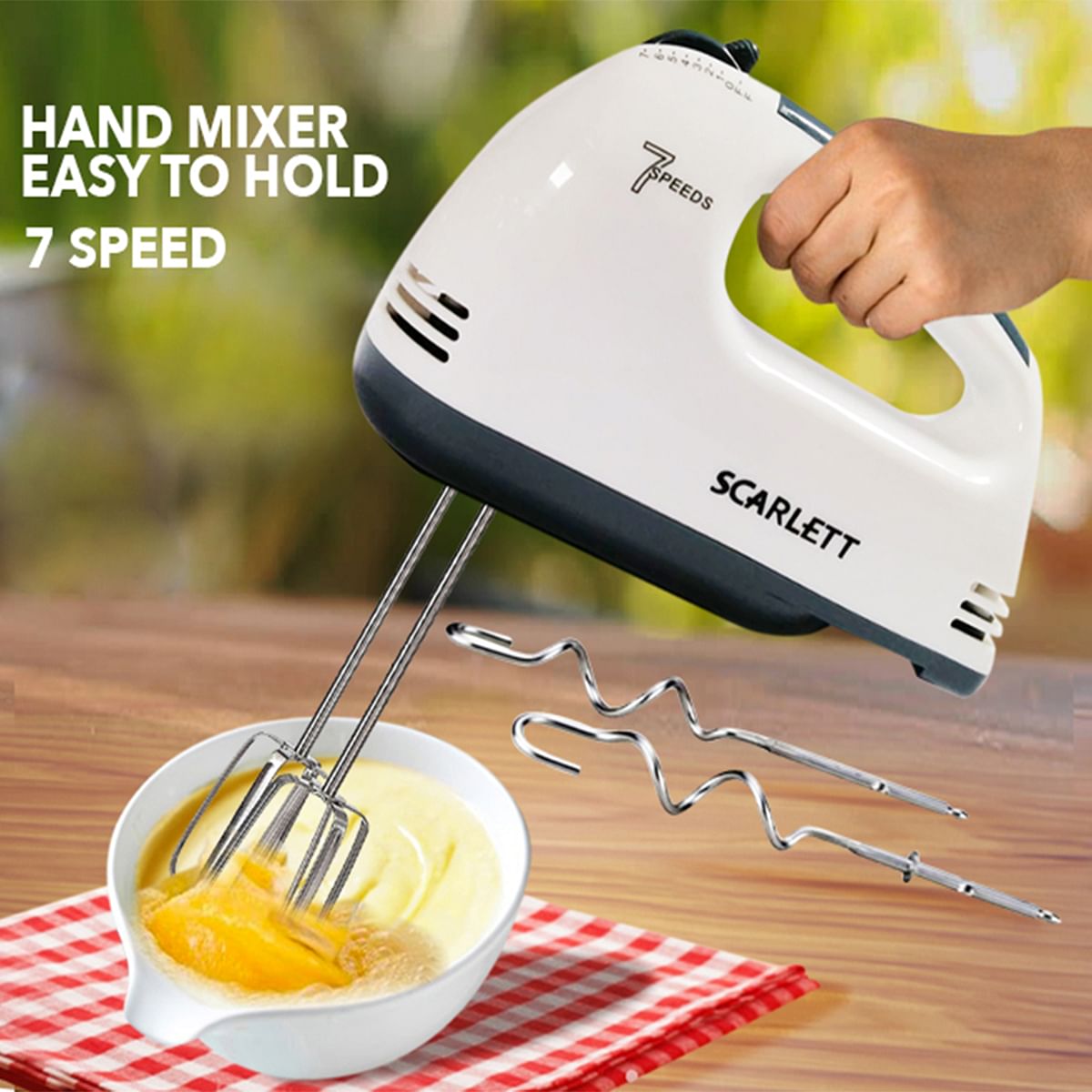 SCARLETT Super Hand Mixer Electric Egg Beater and Mixer