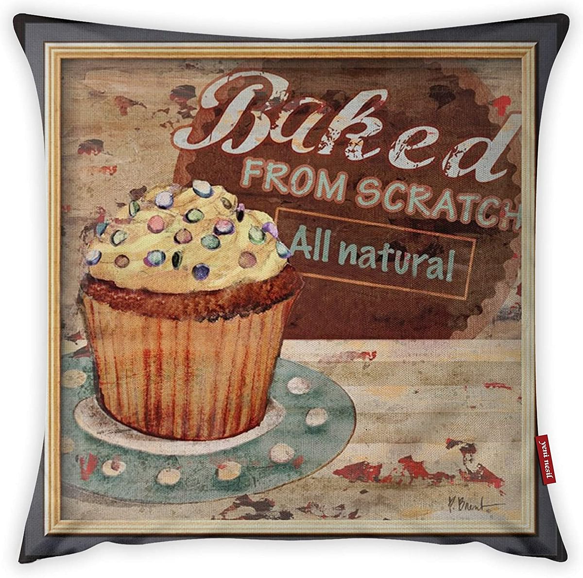 Mon Desire Decorative Throw Pillow Cover, Multi-Colour, 44 x 44 cm, MDSYST1406