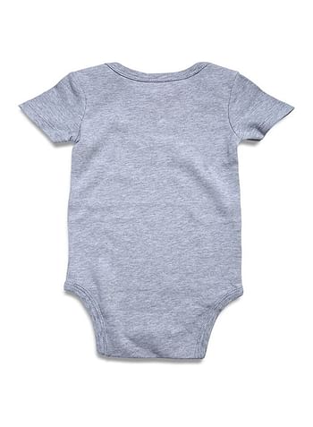 Mom Dad Me Baby Romper Funny Cute Infant Bodysuit Birthday Costume - Grey - 9 to 12 months