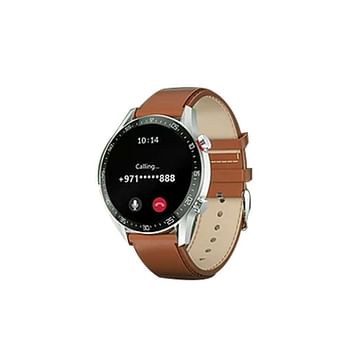 Haino Teko Germany RW-33 46mm Bluetooth Smart Watch, Calls Silver  With *Dual Straps* for Android & IOS Brown Silver