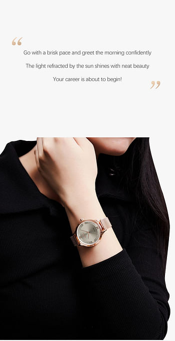 NAVIFORCE NF5023 Rose Gold Diamond Watch For Women Luxury Crystal Quartz Analog S/GN