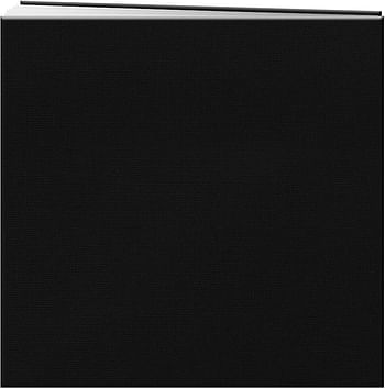 Pioneer MB10CB-F/BK 12 Inch by 12 Inch Postbound Fabric Frame Cover Memory Book, Black