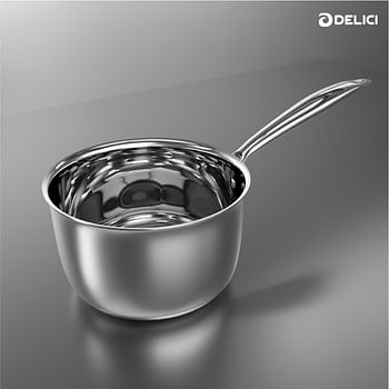 DELICI DTMP 16 Tri-Ply Stainless Steel Milk Pan with Premium SS Handle