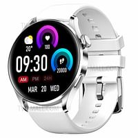 GT5 1.32 Inch Full Touch Screen Bluetooth Call Remote Music Control Smartwatch Heart Rate Sleep Monitor - Grey