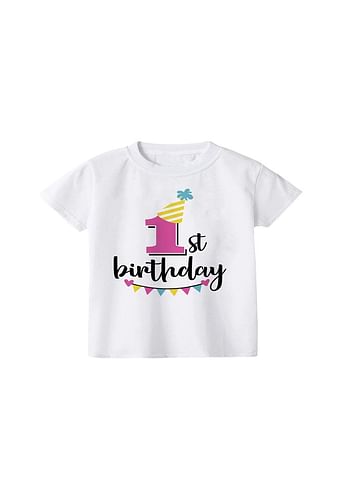 Its My 1st Birthday Party Boys and Girls Costume Tshirt Memorable Gift Idea Amazing Photoshoot Prop - Pink