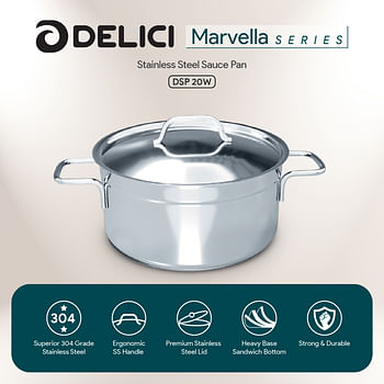 DELICI DSP 20W Stainless Steel Saucepan