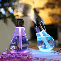 Portable Bulb Shaped With Night Light Air Humidifier 400 ml 2 W