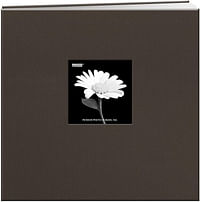 Pioneer 12-Inch by 12-Inch Fabric Frame Scrapbook, Warm Mocha