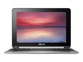 ASUS C100P Chromebook Flip 11" Touchscreen (Quad Core, 2GB, 16GB SSD) - Aluminum Chassis,Silver