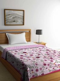 MAFATLAL HFSD00006 Garden Cambury Cotton Single Bed Dohar - Pink