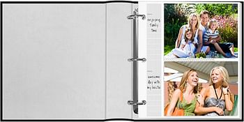 Pioneer BL-200/BLK Photo Albums 200-Pocket Ring Bound Black Bonded Leather with Gold Accents Cover Photo Album for 4 x 6-Inch Prints