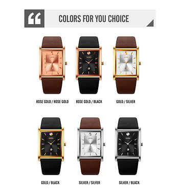 SKMEI 9256 Fashion Design Quartz Watches Men Water Resistant Luxury Date & Time G/S