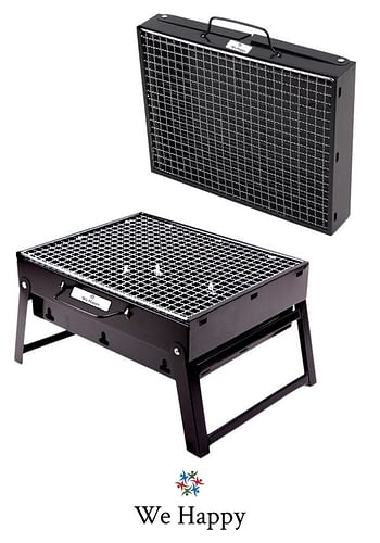 We Happy Portable Outdoor Barbecue Charcoal Grill | Foldable & Easy to Use