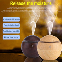 Wood Grain Cool Mist Humidifier for Car, Office, Home, School etc.(Multicolor)
