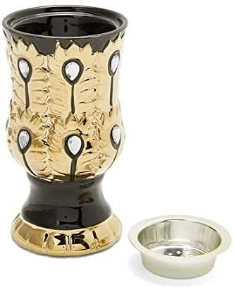 Opalina Aromatherapy Burner, Black/Gold, 20 x 10 cm, 510Mc