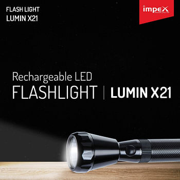 Impex  2000mAh Rechargeable LED Handheld Flashlight 1200 meters Coverage with Aircraft non corrosive aluminium body Cree LED