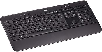Logitech 920-008693 MK540 Wireless Keyboard and Mouse Combo for Windows, 2.4 GHz Wireless with Unifying USB-Receiver, Wireless Mouse, Multimedia Hot Keys, 3-Year Battery Life, PC/Laptop, Arabic Layout