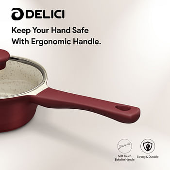 DELICI DGDN MP16M Granite Coated Die-Cast Aluminum Non-Stick Milk Pan