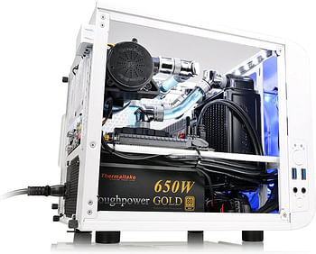 Thermaltake Core V1 SPCC Mini ITX Cube Gaming Computer Case Chassis, Interchangeable Side Panels, Small Form Factor Builds Mini ITX CA-1B8-00S6WN-01