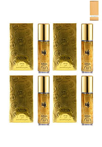 4 Pcs Nabeel Gold 24K Alcohol Free Roll On Oil Perfume 6ML