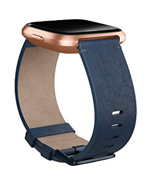 Fitbit Leather Band for Versa Smartwatch (Large, Midnight Blue)