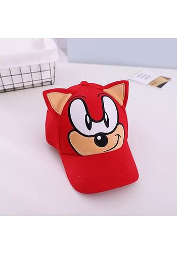 Sonic Inspired Adjustable Baseball Cap Red