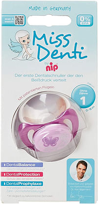 NIP Miss Denti Soother, Size 1 (0-6 M), 318007 - Color May Vary
