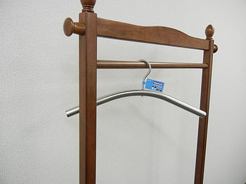 Clothes Hanger, Stainless steel, 45 x 17 x 2.2 cm, Silver matt