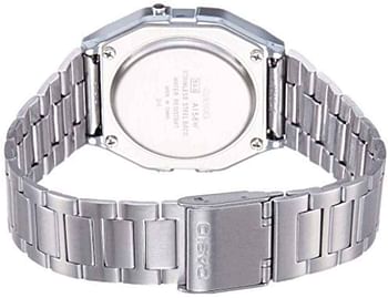 Casio Men's Grey Dial Stainless Steel Band Watch - A158WA-1DF