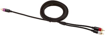 AmaznBasics 1-Male to 2-Male RCA Audio Stereo Subwoofer Cable - 8 Feet