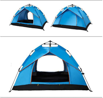 Charhoden Single Layer Tent Camping Tent Outdoor Automatic Tent Waterproof Rain-Proof for Camping, Blue, Large, SQ-081-B