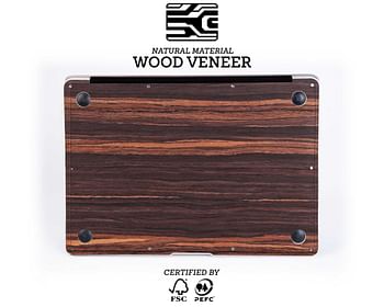 MACBOOK SKIN / COVER - WOOD VENEER - EBONY - FOR PRO 13 w/Thunderbolt