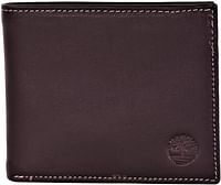 Timberland  Men's Leather Passcase Wallet with Attached Flip Pocket Brown NP0482/01