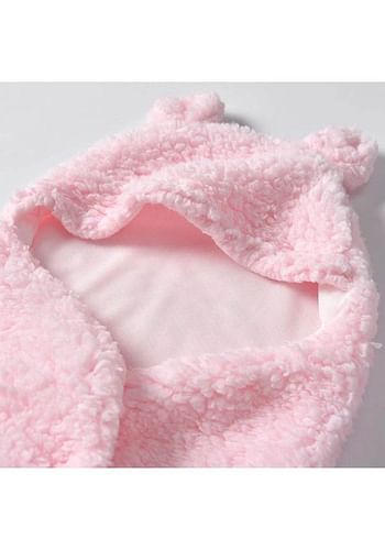 Cute Baby Hooded Blanket Wrap Costume Dress Photoshoot Prop - Pink