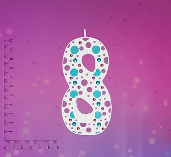 Unique Candle Numbers Candle N 8 Model Blpr - Multi Color