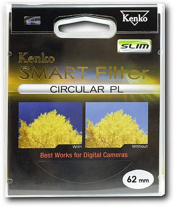 Kenko 62 mm Smart Circular Polarising Filter for Camera