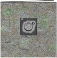Pioneer MB10MAPC 12 Inch by 12 Inch Postbound Frame Front Memory Book, City Maps Design