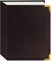 Pioneer E4-100/BG 100 Pocket Burgundy Sewn Leatherette Cover with Brass Corner Accents Photo Album, 4 by 6-Inch