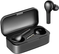 QCY Wireless Earbuds, V5.0 Bluetooth Headphones In-Ear Stereo True Wireless Earphones with Touch Control, Binaural Calling, One-Step Paring, Total 24 Hours Play Time