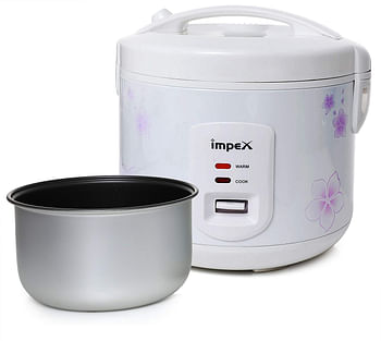Impex  700W Automatic Electric Rice Cooker 1.8 Liter with Aluminium Inner pot Safety Protection heating Coil