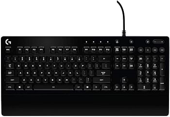 Logitech G213 Prodigy Gaming Keyboard, RGB Lightsync Backlit Keys, Spill-Resistant, Customizable Keys, Dedicated Multi-Media Keys - Black