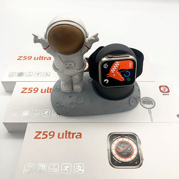 Z59 Ultra Smart Watch Series 8 Wireless Charger Calls Health / Sport Tracker Bluetooth Smartwatch Black