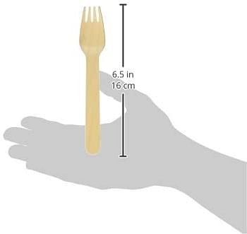 Simple Wood Fork, Wooden Fork - Birch Wood - 6.5" - 500ct Box - Restaurantware