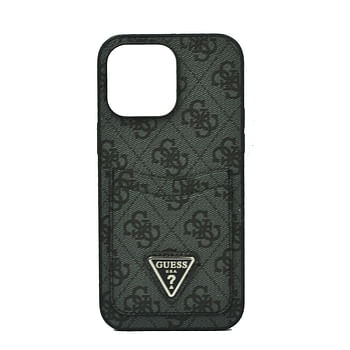 Guess 4G Double Card Triangle Hard Case For Iphone 14 Pro Max Black