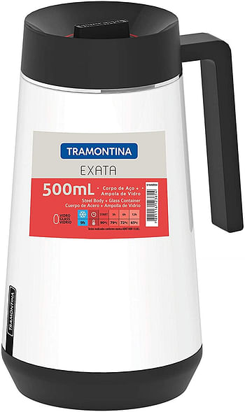 Tramontina Thermal Teapot, White, 0.50 Lts, 61645054